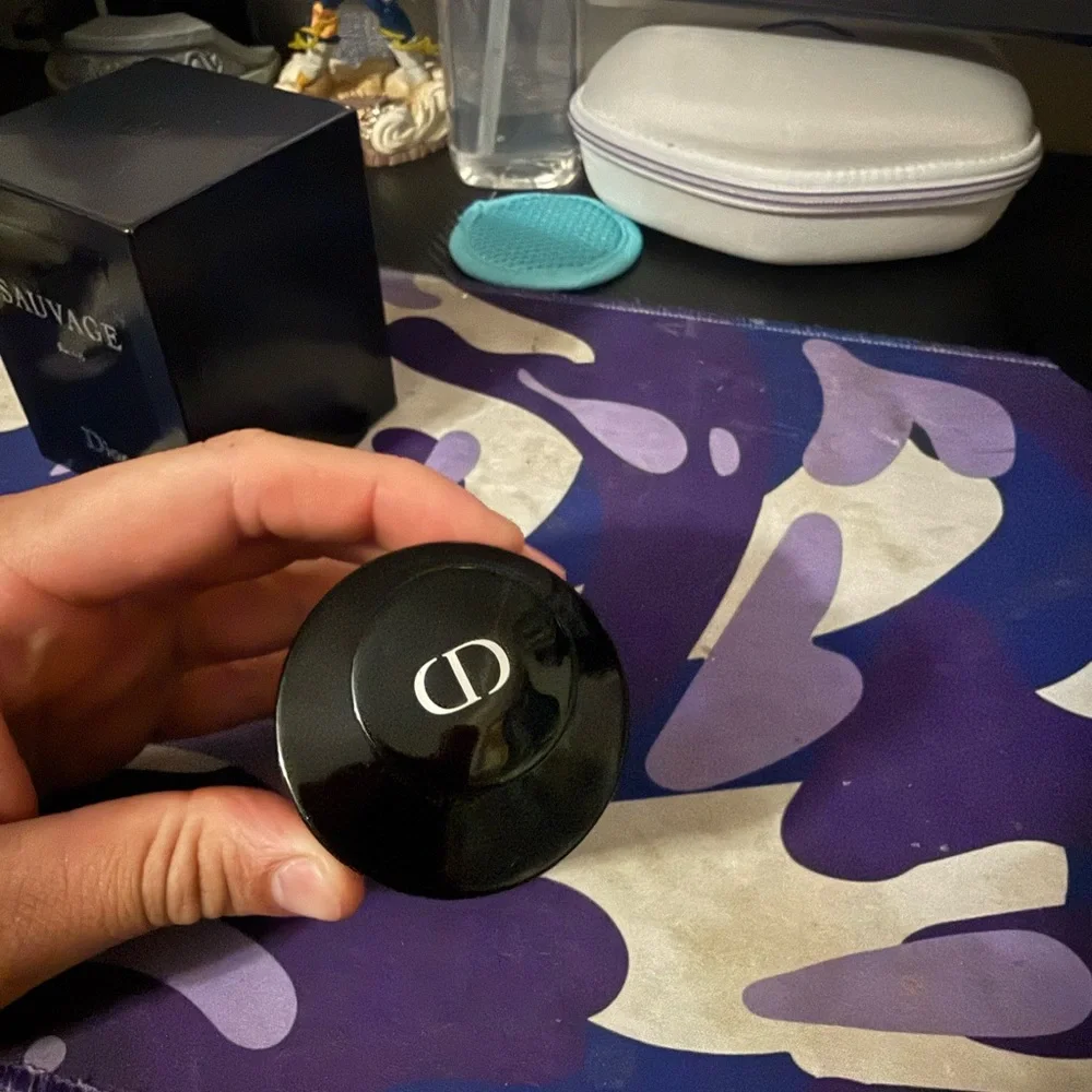 Dior Black Camera Lens Cap with Gloss Finish